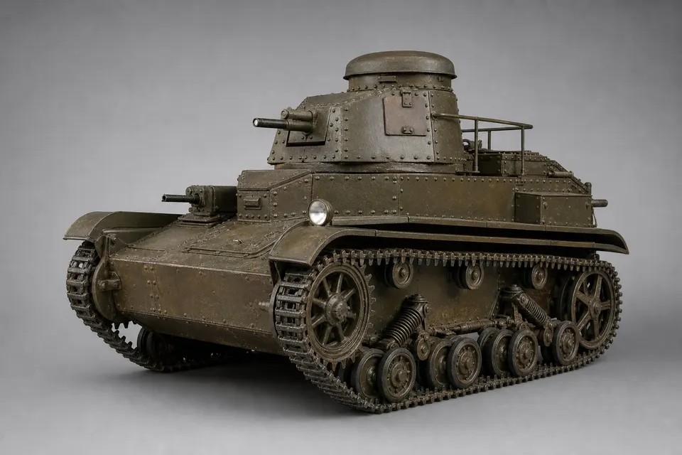 7TP 轻型坦克 · 正面