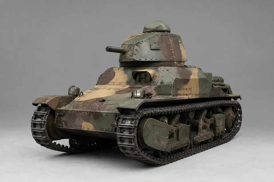 AMR 33 轻型坦克 · 正面
