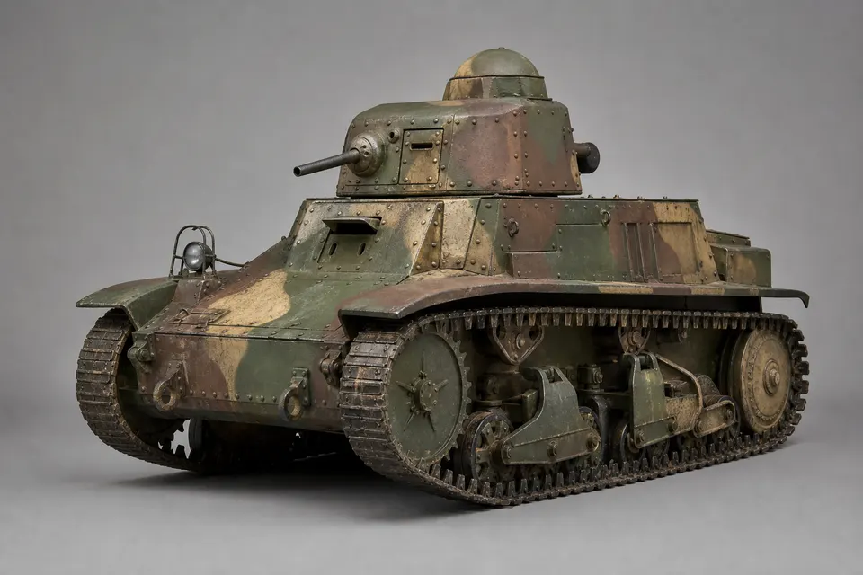 AMR 35 轻型坦克 · 正面