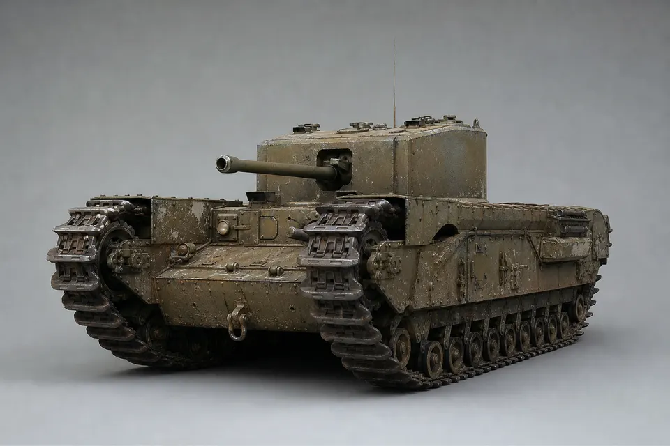 丘吉尔 VII 型步兵坦克 · 正面