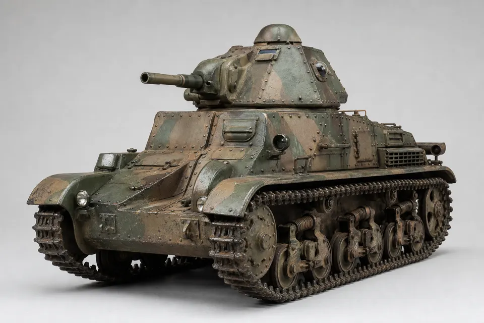 霍奇基斯 H39 轻型坦克 · 正面