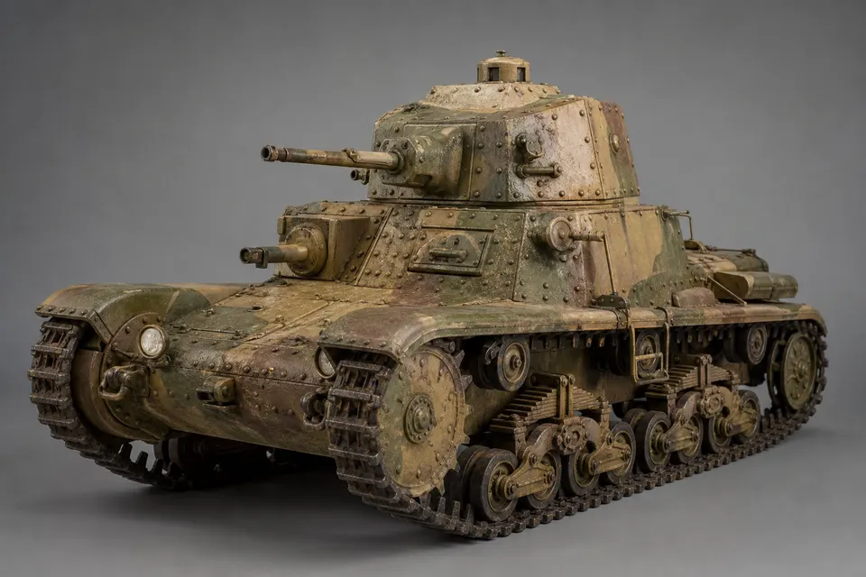 M13/40 中型坦克 · 正面