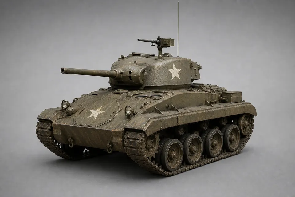 M24 霞飞轻型坦克 · 正面