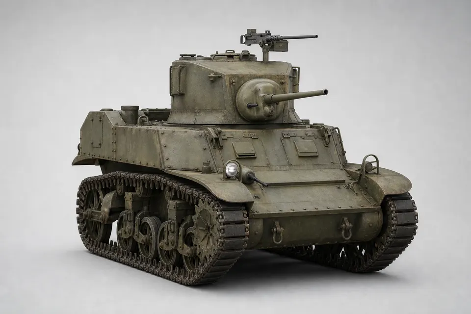 M3「斯图亚特」轻型坦克 · 正面