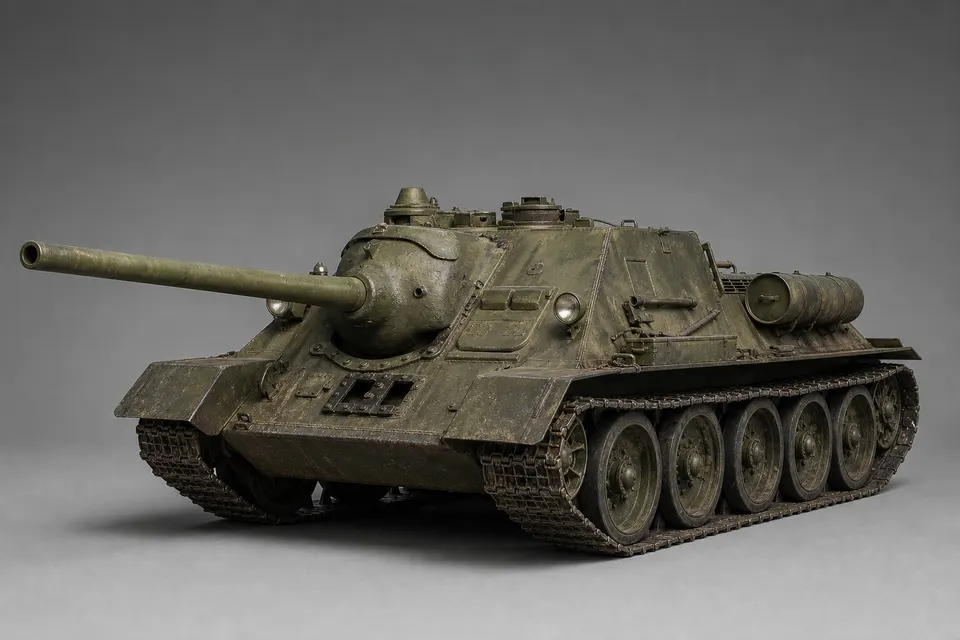 SU-100 坦克歼击车 · 正面