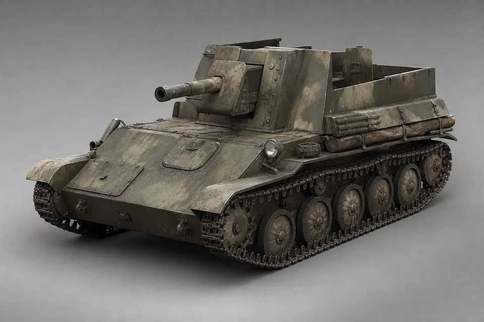 SU-76 轻型突击炮 · 正面