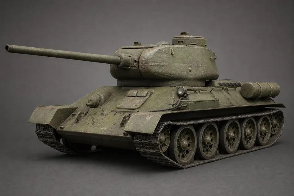 T-34-85 中型坦克 · 正面