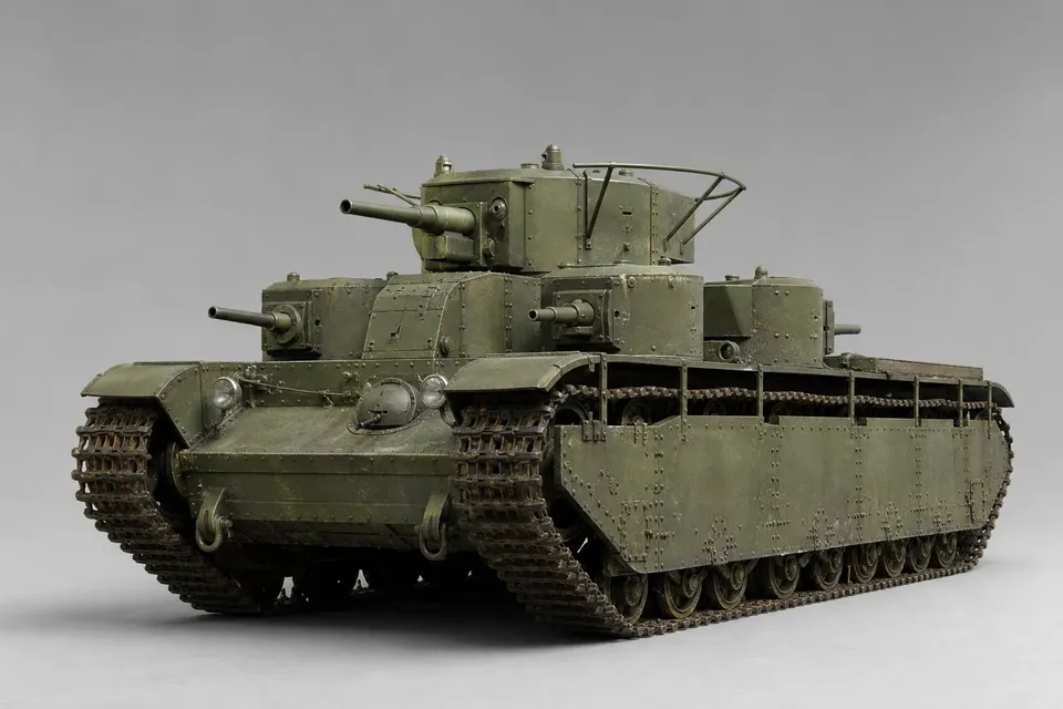 T-35 重型坦克 · 正面