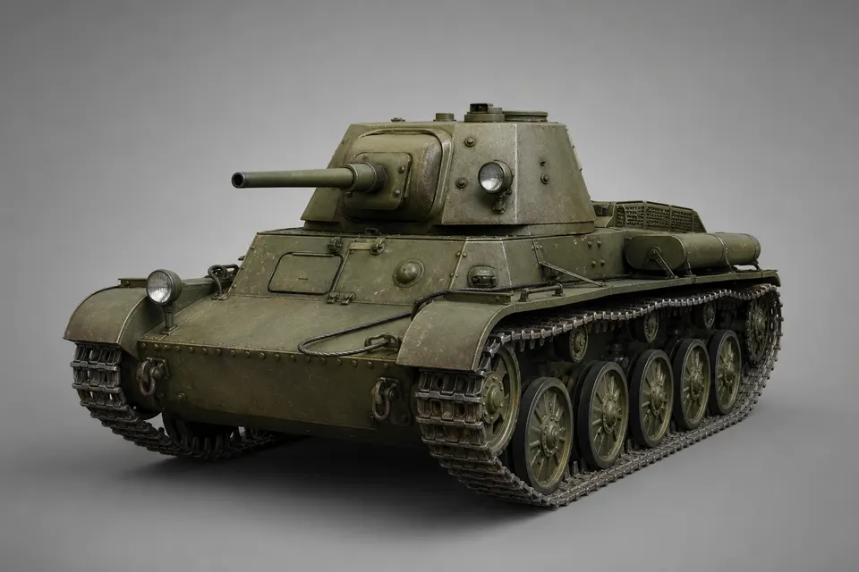 T-50 轻型坦克 · 正面