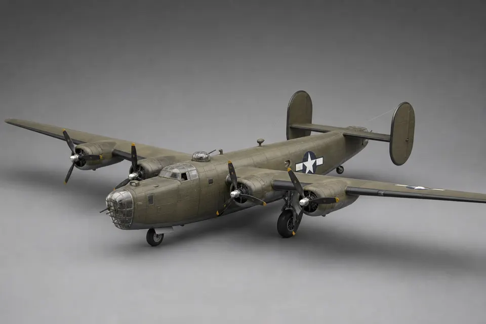B-24 解放者轰炸机 · 正面