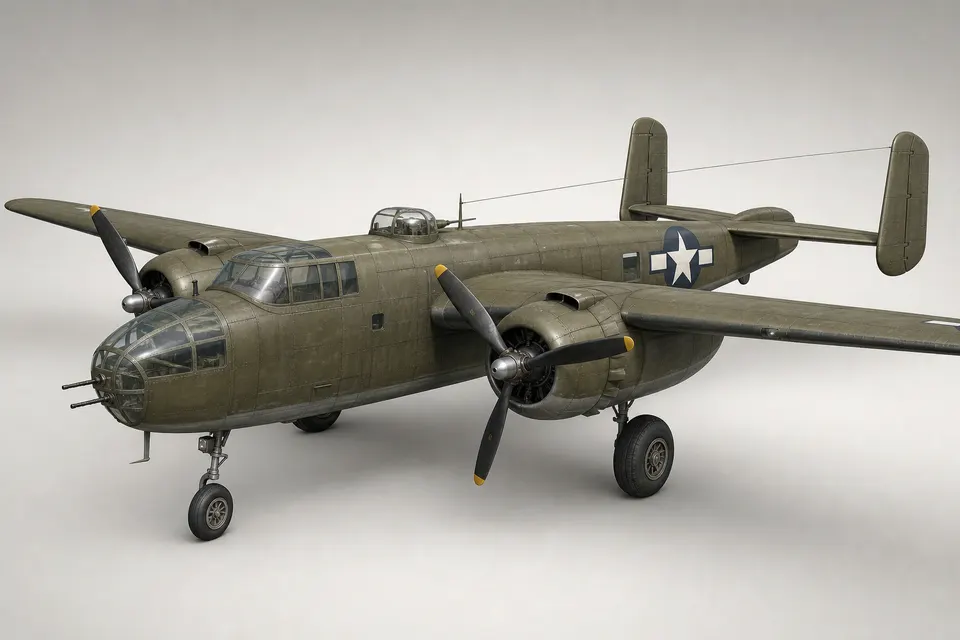 B-25 米切尔轰炸机 · 正面