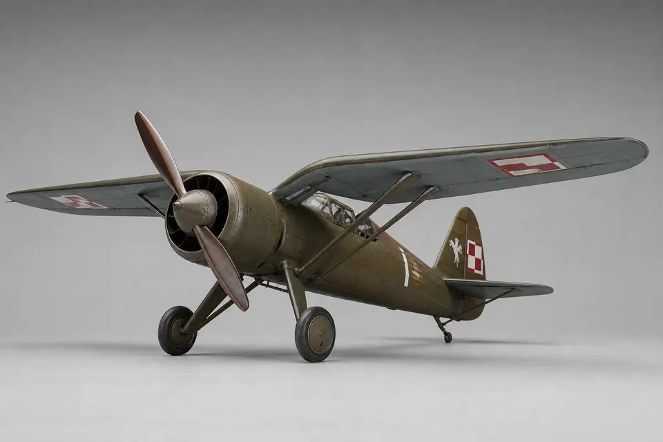 PZL P.11 战斗机 · 正面