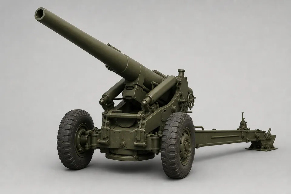 M1「长汤姆」155mm 加农炮 · 正面