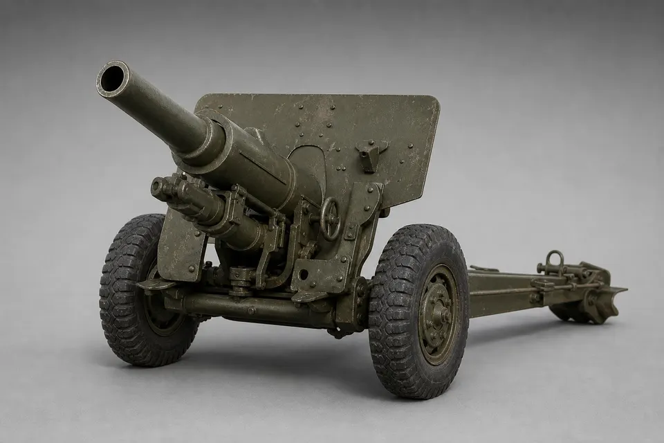 M101 105mm 榴弹炮 · 正面