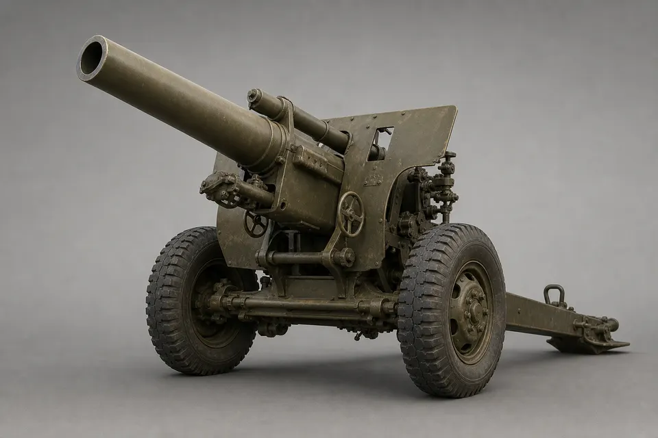 M114 155mm 榴弹炮 · 正面