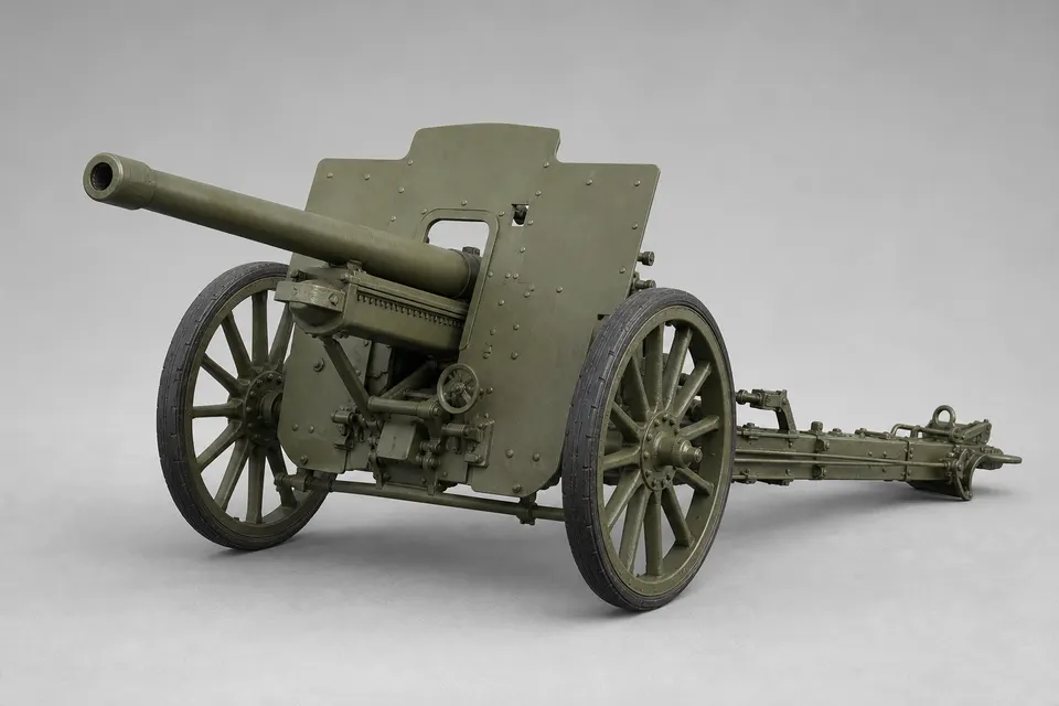 斯柯达 75mm 野战炮（代表） · 正面