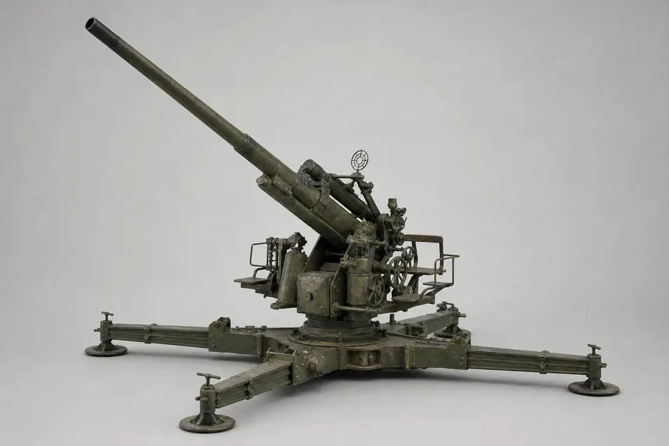 十年式 120mm 高射炮 · 正面