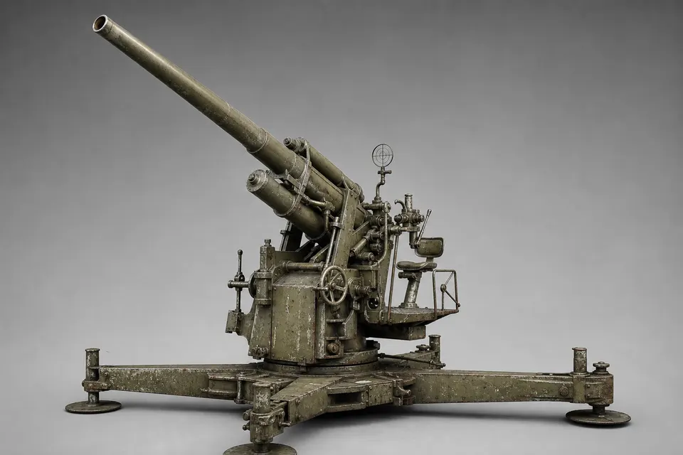 三式 8cm 高射炮 · 正面