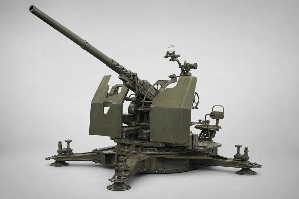 八八式 75mm 高射炮 · 正面
