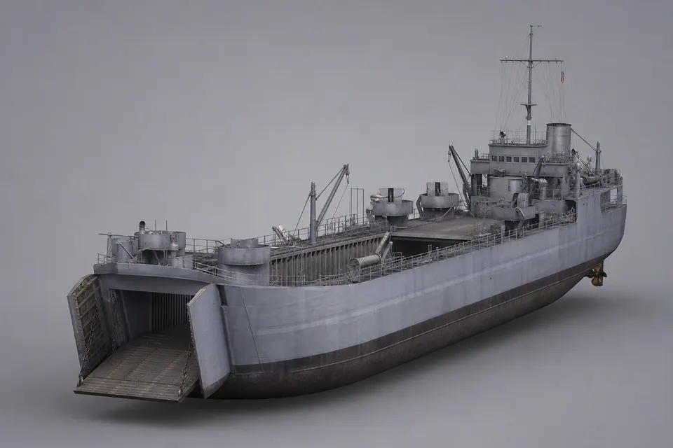 LST-1 坦克登陆舰 · 正面