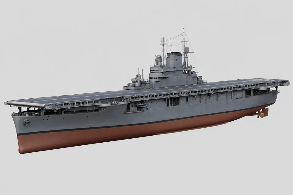 企业号航空母舰（CV-6） · 正面