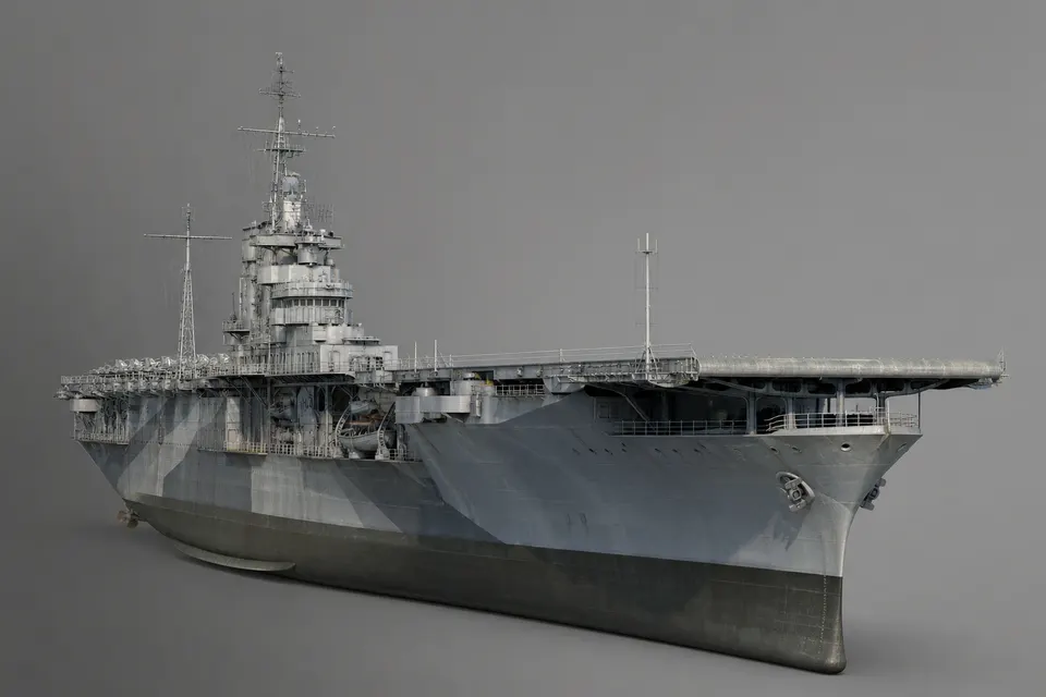 约克城号航空母舰（CV-5） · 正面