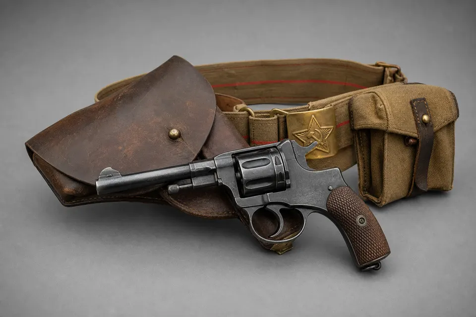 纳甘 M1895 左轮手枪 · 正面